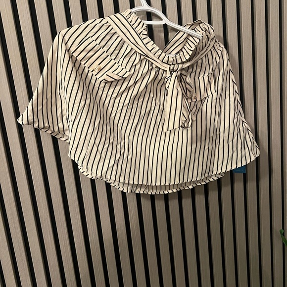 Cupshe Black and Cream Striped Mini Skirt - Picture 5 of 6